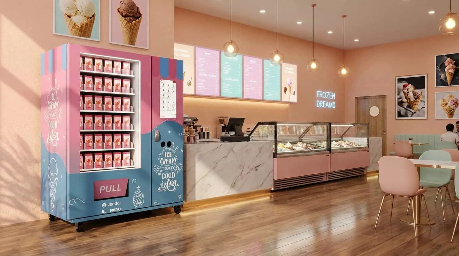 Frozone: Ice-cream parlors, sports complexes, and frozen-food oriented use cases.