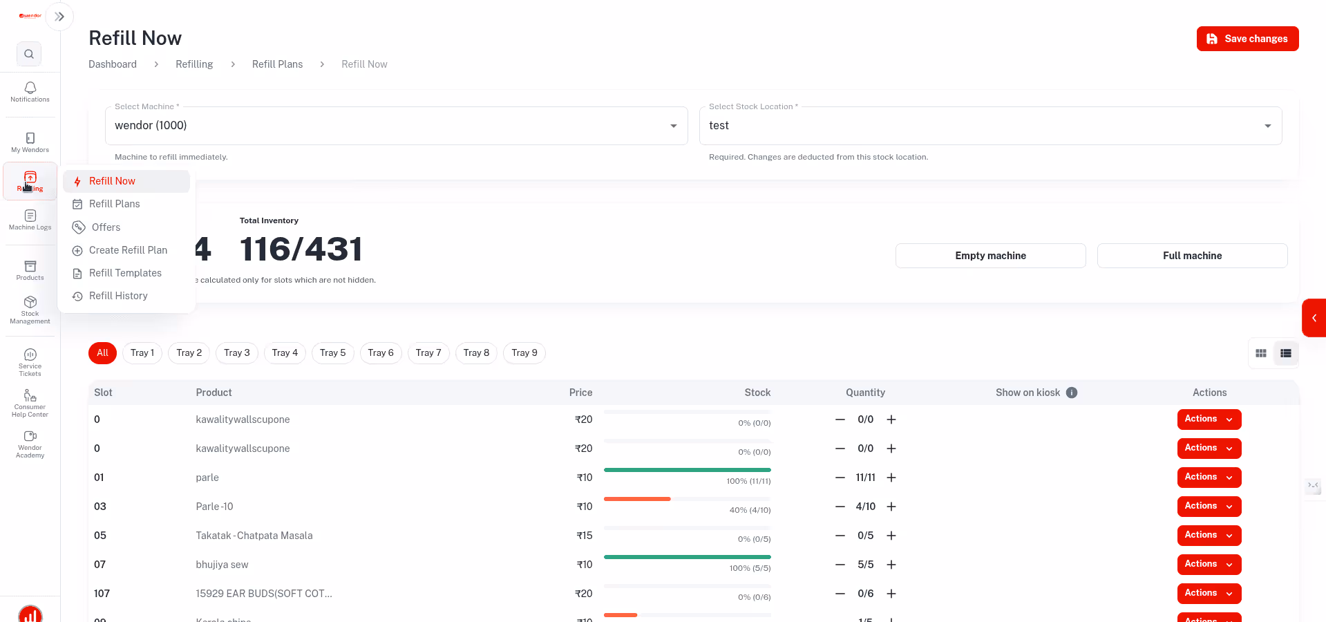 Trackability — Wendor vending