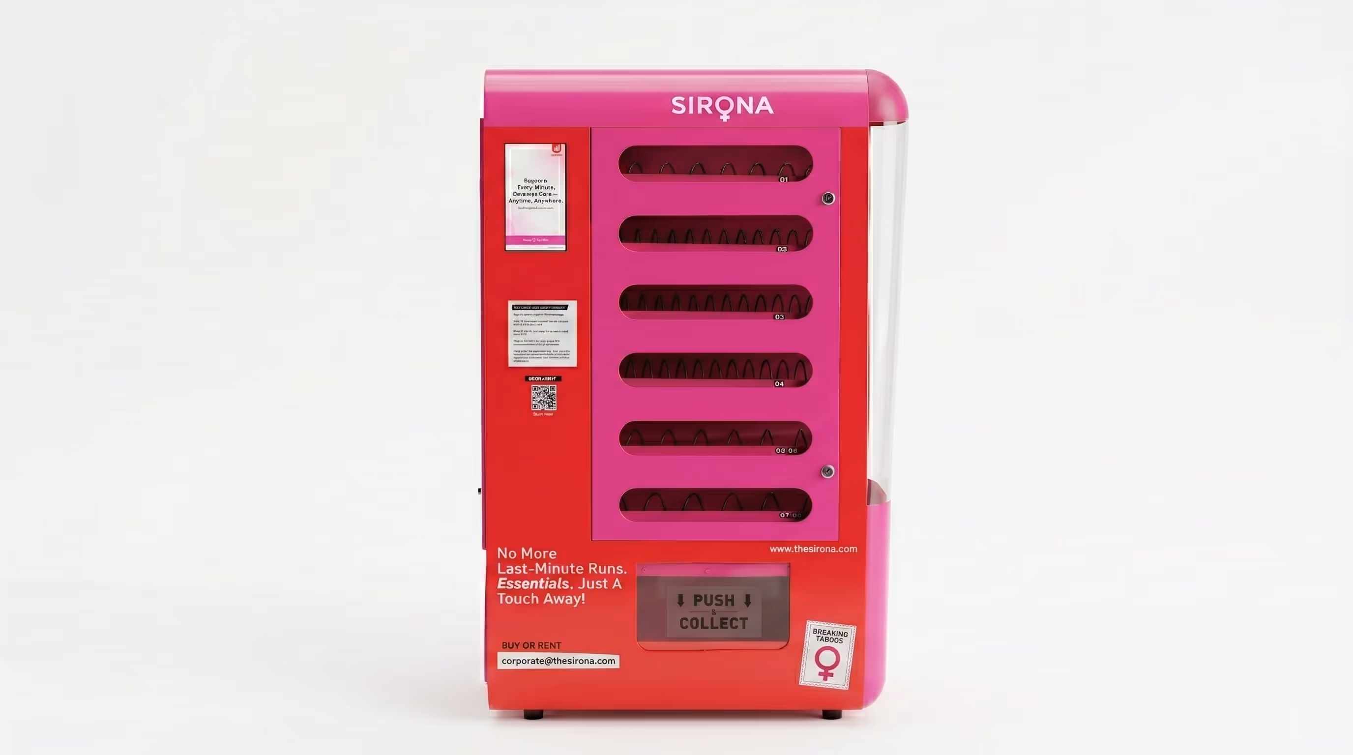 Sirona sanitary pad vending machine