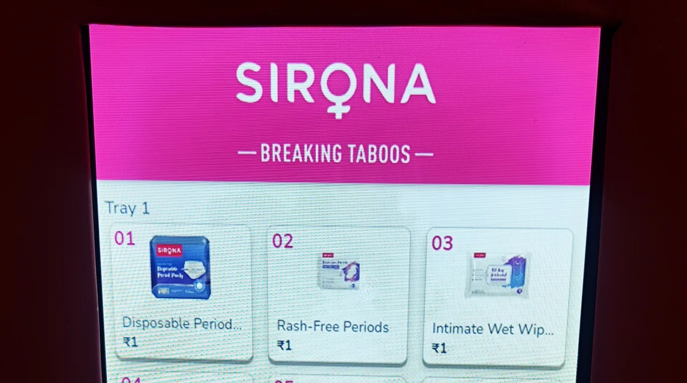 Smartphone showing an online vending machine sales listing