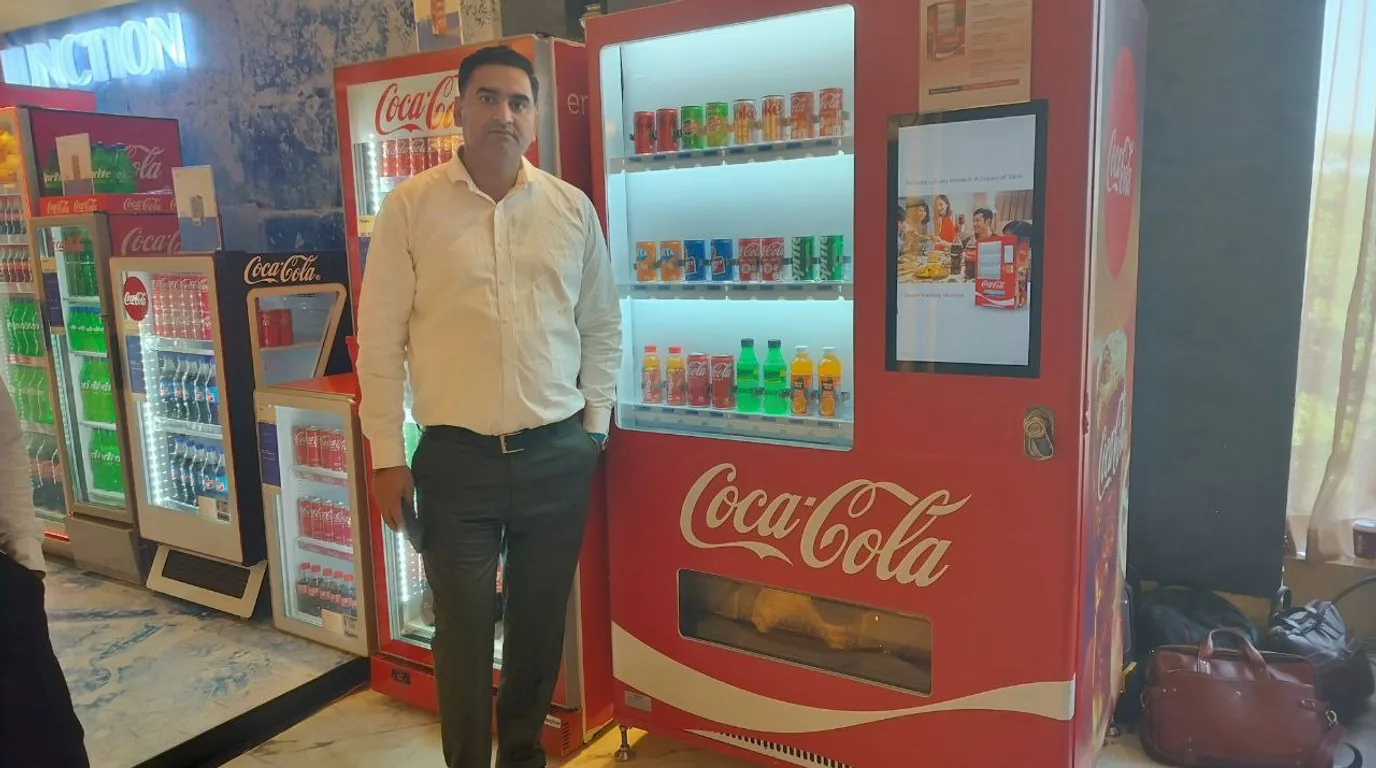 Triptych showing target audience, product selection, and location for vending