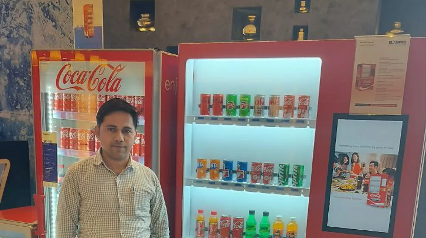 Diverse Indian office workers, students, and gym-goers as vending audiences