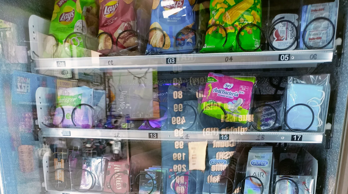 Ambient, refrigerated combo, and elevator vending machines shown side by side